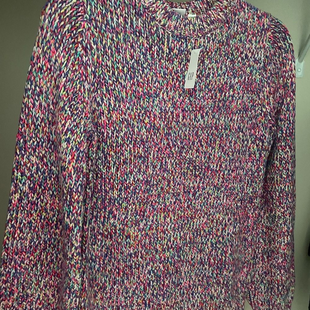 GAP Funfetti Rainbow Multicolor Knit Sweater
